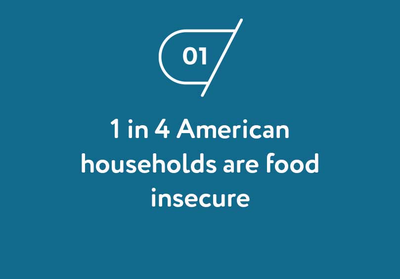 1 in 4 households are food insecure